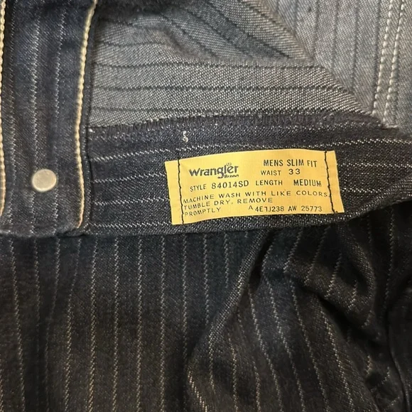 Wrangler Pin Stripe Jeans 33 - Picture 3 of 8
